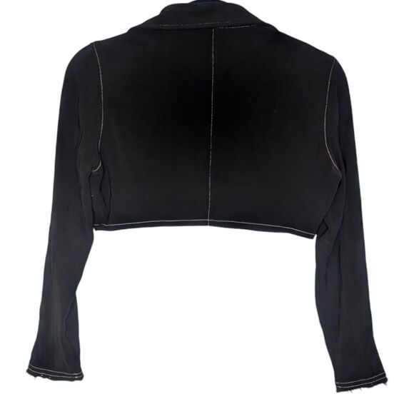 Women's Mistress Rocks Black Cropped Western Style Stretch Jacket, Size Small - Picture 4 of 6
